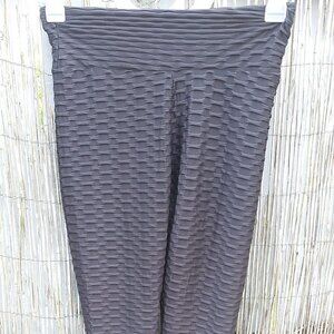 Siqnatures Anti Cellulite Textured Leggings - No Size Tag - See Measurements